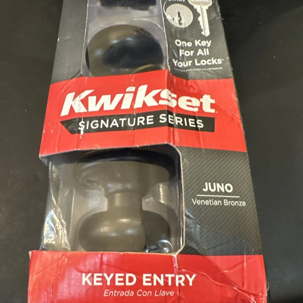 Kwikset Signature Series SmartKey Knob Keyed Entry Venetian Bronze‎ 97402-737